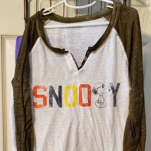 Snoopy Lightweight 3/4 sleeve shirt